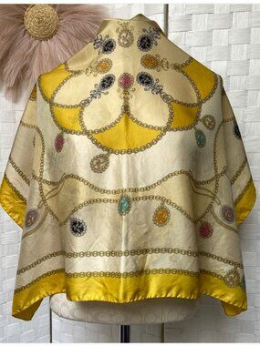 Mila Schon Concept 100% Silk Made In Italy Square Scarf